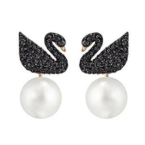 SWAROVSKI Iconic Swan 18K Rose Goldplated Ear Jackets @ Lord & Taylor