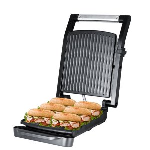 ZZ SM312 Gourmet Health and Contact Grill Panini Press and Sandwich Maker with Large Cooking Surface