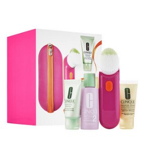 CLINIQUE Clean Skin, Great Skin Sonic System Purifying Cleansing Brush Set for Drier Skins