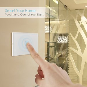 Intey Touch Screen Switch Crystal Glass Panel Wall Light Touch Switch