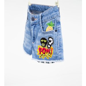 zara denim Bermuda shorts with patches - JEANS-GIRL-KIDS-SALE