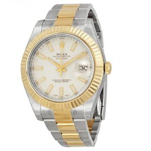 ROLEX Datejust II Cream/Ivory Dial Stainless Steel and 18K Yellow Gold Oyster Automatic Men's Watch