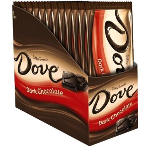 Dove Dark Chocolate Candy Bar, Sharing Size (12 Count)