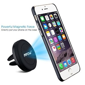 Mpow Air Vent Magnetic Car Mount, Cell Phone Holder for iPhone, Android Smartphones,Black [2 PACK]