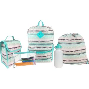 Kids 5 Piece backpack wth Lunch Bag, Waterbottle, Cinch bag and Pencil Case