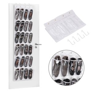 MaidMAX 24 Pockets Single-sided Over the Door Shoe Organizer
