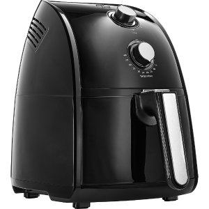 BELLA 14538 1500W Electric Hot Air Fryer with Removable Dishwasher Safe Basket, 2.5 L, Black