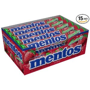 Mentos 劲嚼软心糖 草莓味 15条入