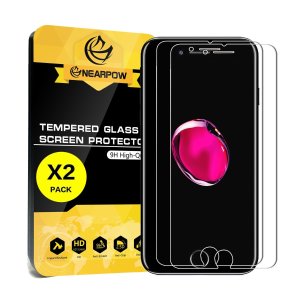 2 Pack iPhone 7 Plus Screen Protector, Nearpow [Tempered Glass] Screen Protector