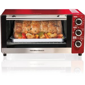 Hamilton Beach 6-Slice Convection Toaster/Broiler Oven, Candy Apple Red