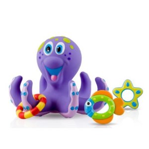 Nuby Octopus Hoopla Bathtime Fun Toys, Purple
