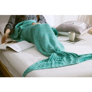 Mermaker ® Beautful Knitting Refreshing Soft Mermaid Blanket Sleeping Bag