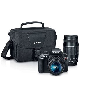 Canon EOS Rebel T6 DSLR 带2个镜头 套装 (18-55mm and 75-300mm)