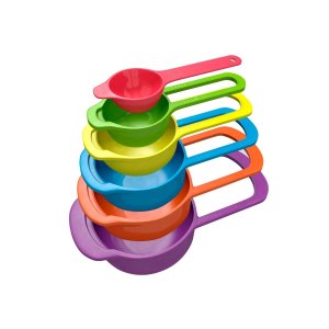 6 Pc Set of Plastic Nested Measuring Cups and Spoons