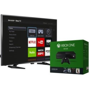 Sharp 50" Class 1080P HDTV and Xbox One Console Package