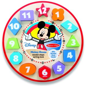 Melissa & Doug Mickey Mouse Wooden Shape Sorting Clock