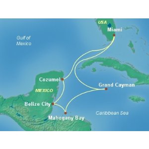 Cruise.com 7天加勒比游轮航线特卖