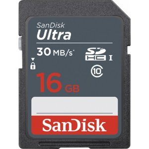 SanDisk 16GB Ultra SDHC Class 10 UHS-1 Memory Card