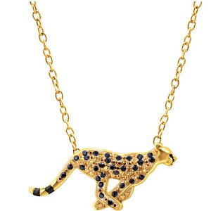 Cheetah Necklace with Swarovski Crystals