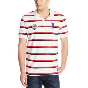 U.S. Polo Assn. Men's Sporty Tri-Stripe Pique Polo Shirt