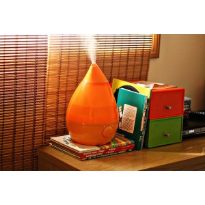 Crane 水滴型 超声波空气加湿器2.3加仑橙色