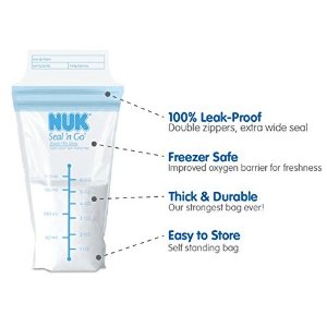 NUK Seal N Go Breast Milk Bags, 50 count