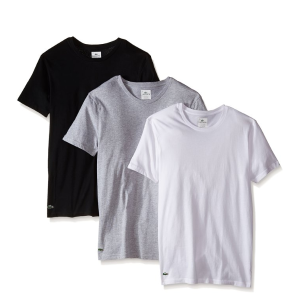 Lacoste Men's Essentials Cotton Crew-Neck T-Shirt (Pack of Three)