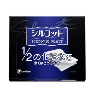 日本UNICHARM 1/2省水超吸收化妆棉 40枚入