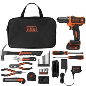 Black and Decker 12V MAX Lithium Ion Drill with 64-Piece Project Kit