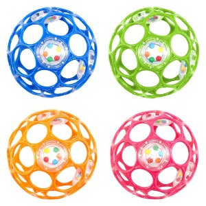 Oball 4-inch Infant Rattle Assorted Colors (Sold as each)