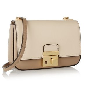 Michael Kors Collection Gia Small Two-Tone Leather Shoulder Bag