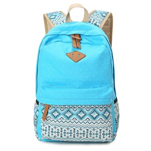 Hitop Geometry Dot Casual Canvas Backpack Bag