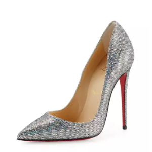 Christian Louboutin So Kate 120mm Glitter Red Sole Pump