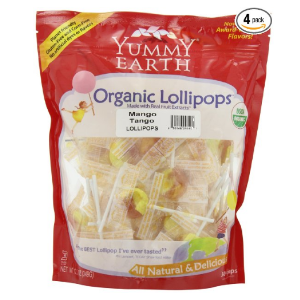 YumEarth Organic Mango Tango Lollipops, 12.3 Ounce Bag (Pack of 4)
