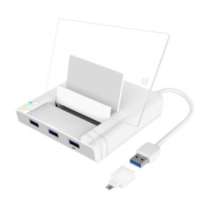 USB 3.0 3-in-1 Universal Docking Station with 3 Port Hub, Ethernet & OTG Adapter