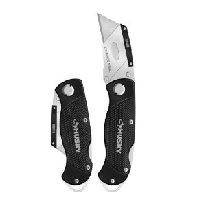 Husky Folding Lock-Back Utility Knife (2-Pack)