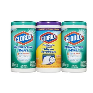 Clorox Disinfecting Wipes and Clorox Disinfecting Wipes with Micro-Scrubbers Value Pack, 220 Count