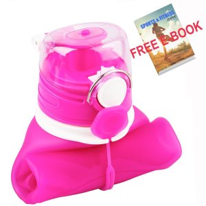 ITYYT Silicone Collapsible Water Bottle 26oz with Free E-book