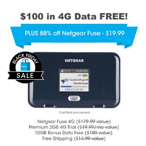 Netgear Fuse 热点 (翻新) + 10GB 4G LTE 数据试用