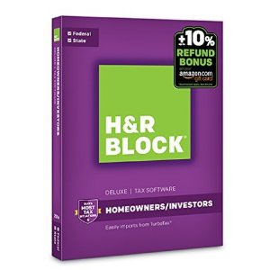 送10%返现！Amazon.com精选H&R Block税务软件促销
