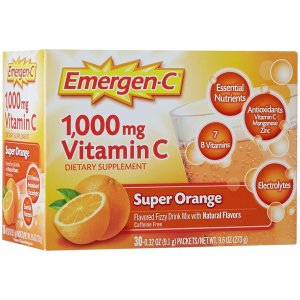 Emergen-C Super Orange, 1000 mg of Vitamin C, 0.32 Ounce, 30-Count