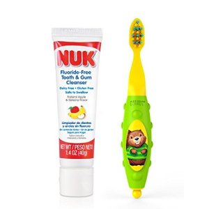 NUK 幼儿无氟可吞咽牙膏40g+牙刷套装