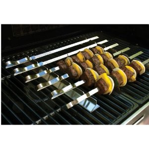 Best of Barbecue Stainless Steel Kabob Rack Set with Six 17" Skewers - SR8816