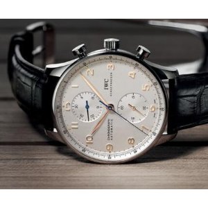 IWC Portuguese Chronograph Silver Dial Men's Watch 3714-45