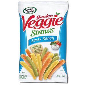 Sensible Portions Garden Veggie Straws, Zesty Ranch, 1 Ounce (Pack of 24)