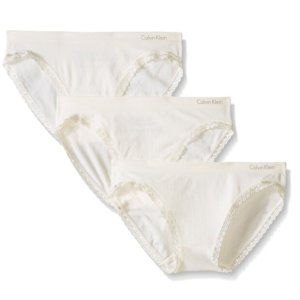 Calvin Klein Women's Seamless with Lace Bikini Panty (Pack of 3)