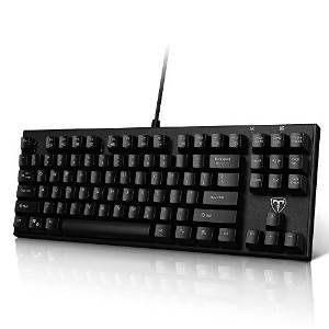 Pictek PPC023B-PTUS Water-Resistant Mechanical Gaming Keyboard with Key Cap Puller - Black