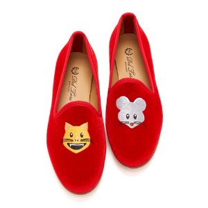 诙谐的Emoji表情在鞋上！shopbop.com精选Del Toro可爱吸烟鞋促销