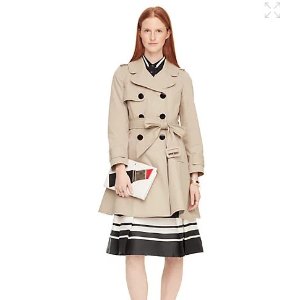 kate spade classic twill trench coat