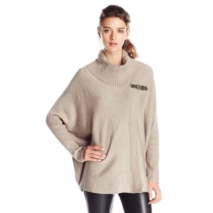 Calvin Klein Women's Sweater Cape with Buckle